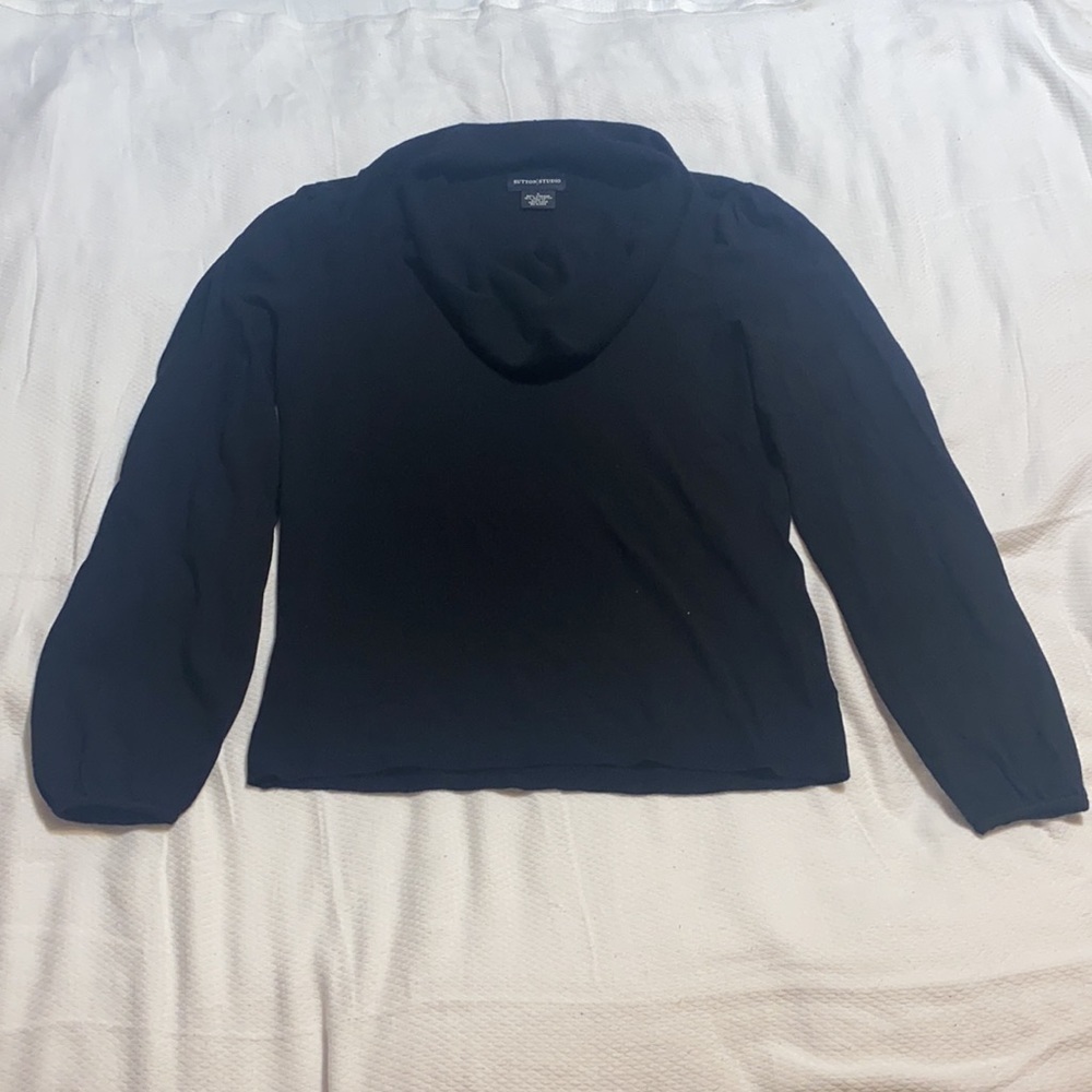 Sutton Studio Cowlneck Long Sleeve Black Sweater Small